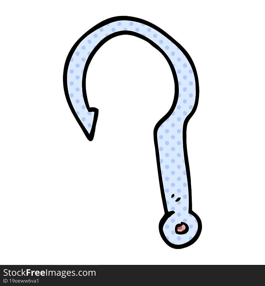 Cartoon Doodle Fish Hook