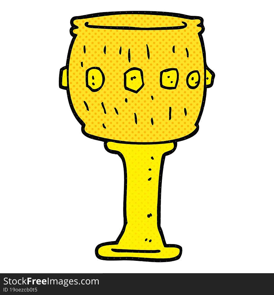 freehand drawn cartoon goblet