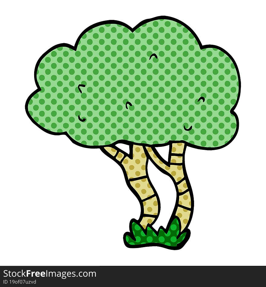 Cartoon Doodle Tree