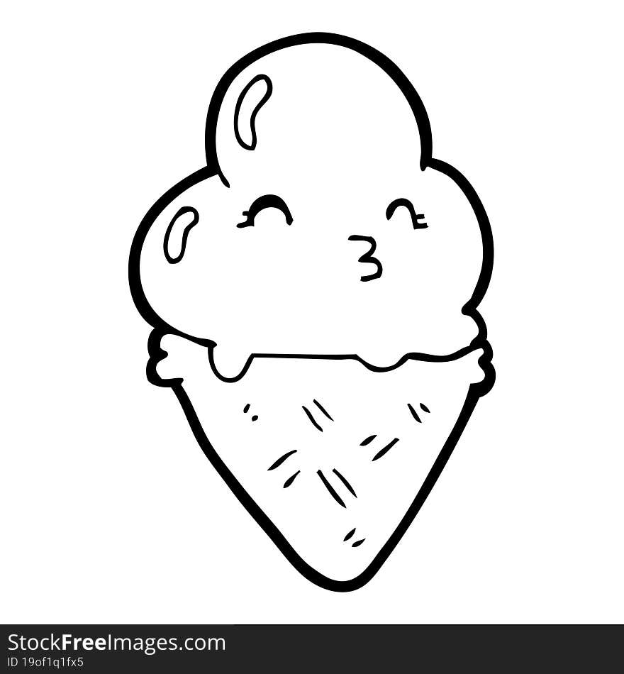 cartoon ice cream