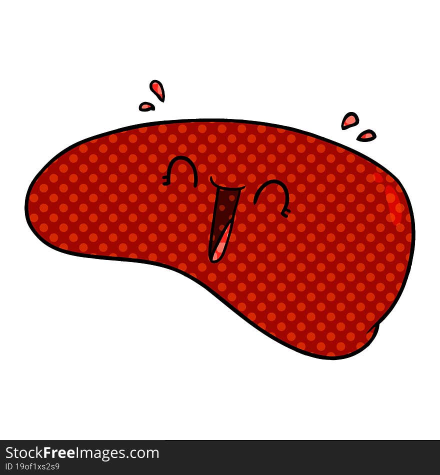 cartoon healthy liver. cartoon healthy liver