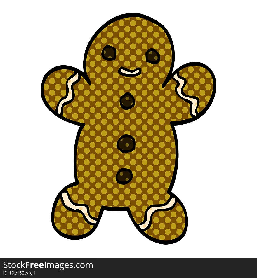 cartoon doodle gingerbread man