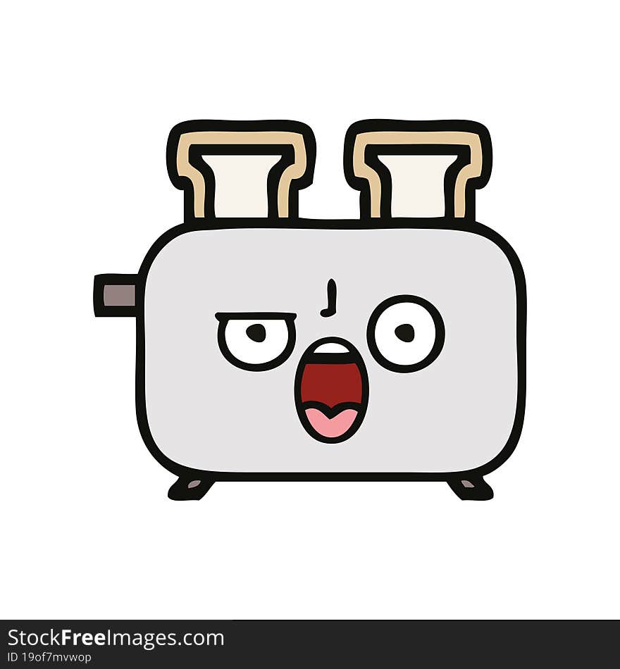 cute cartoon of a toaster