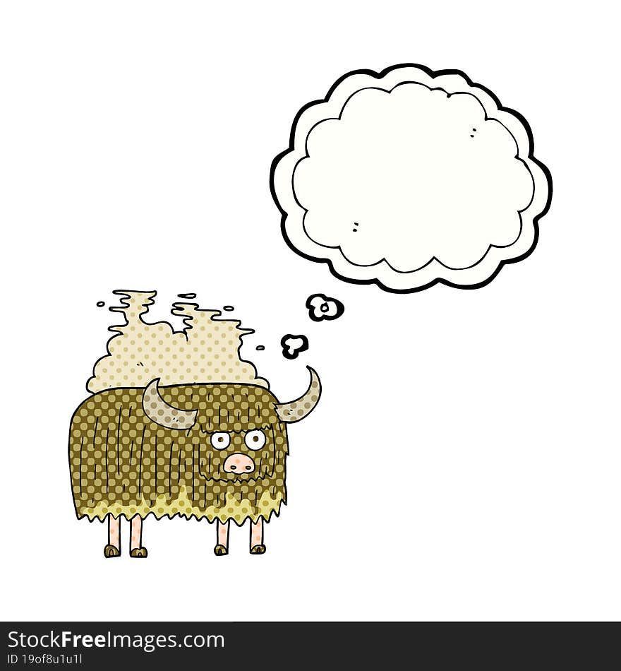 Thought Bubble Cartoon Smelly Cow