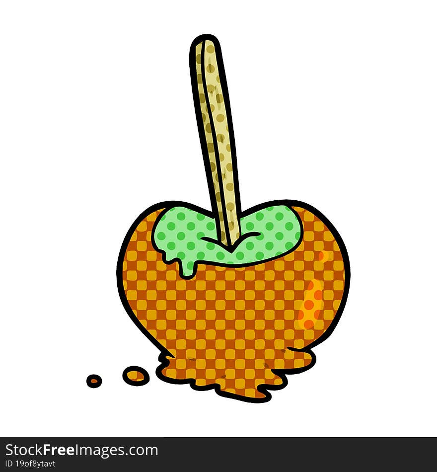 cartoon toffee apple. cartoon toffee apple