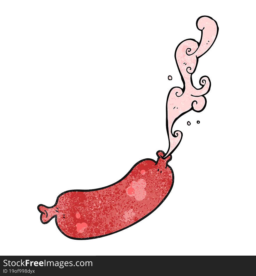 textured cartoon squirting sausage