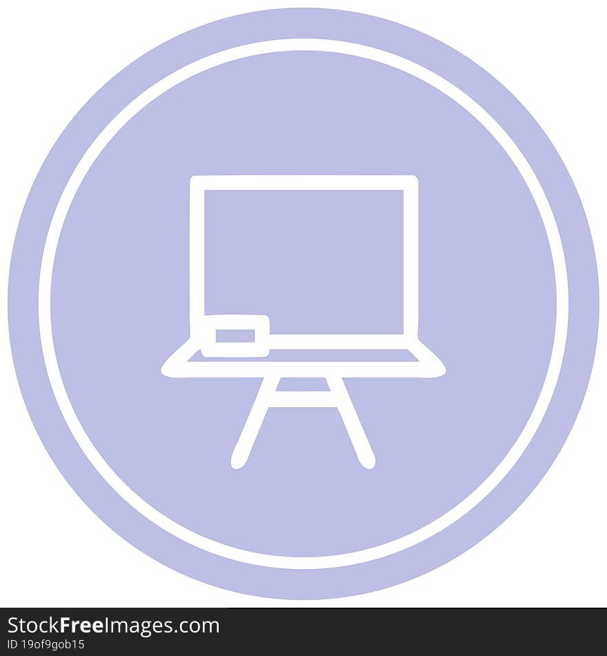 School Blackboard Circular Icon