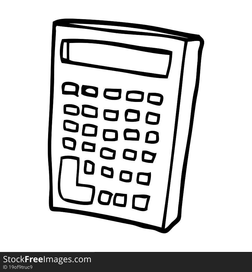 Line Drawing Cartoon Calculator