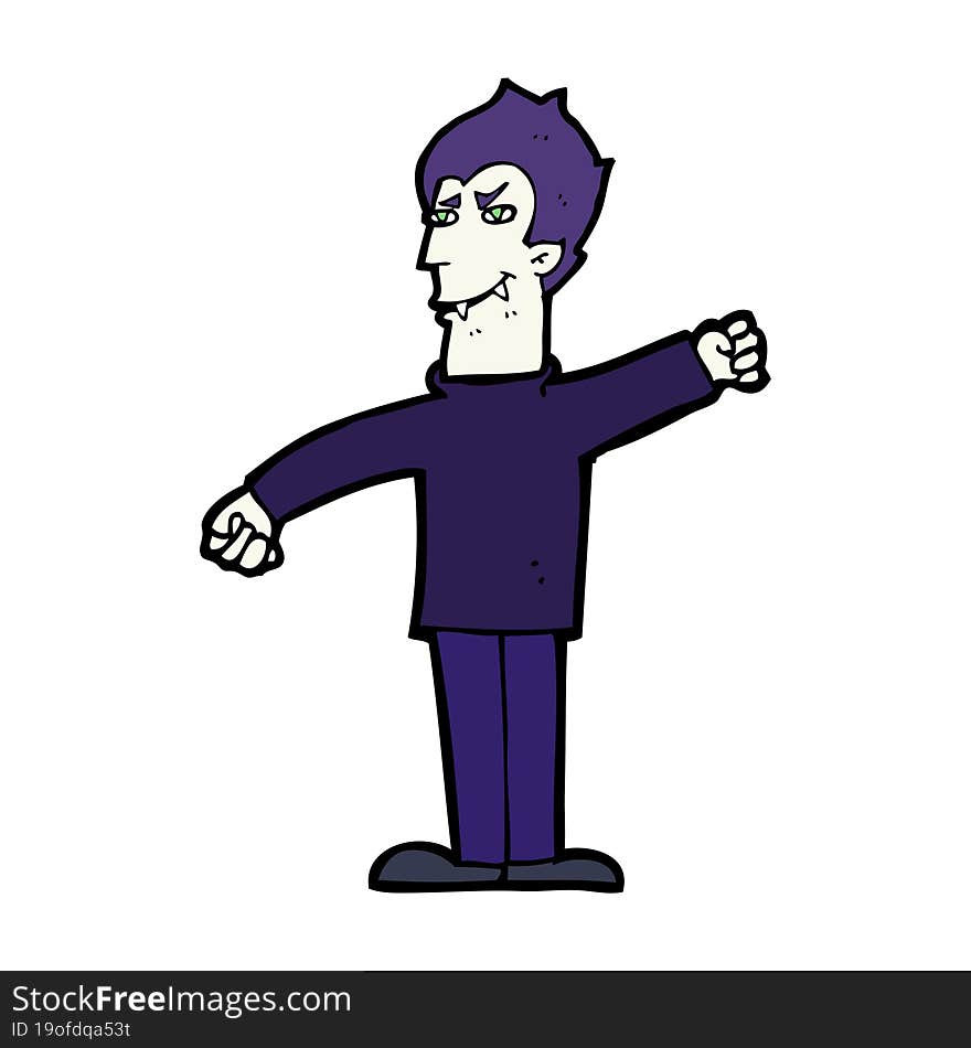 Cartoon Vampire Man