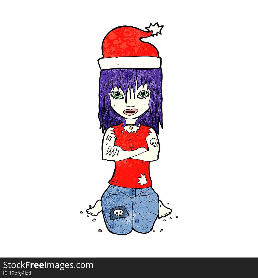 cartoon christmas vampire