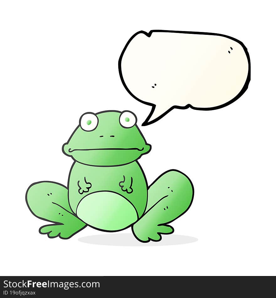 Speech Bubble Cartoon Frog