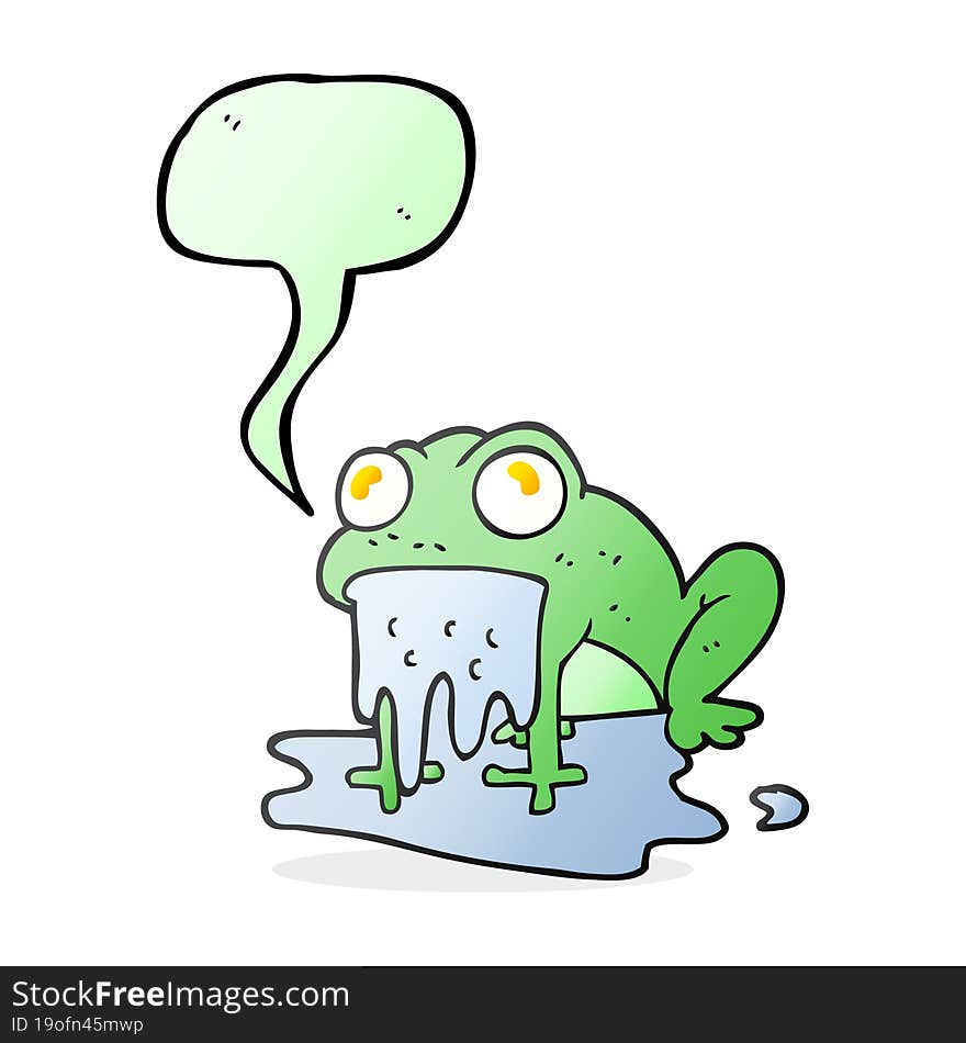 speech bubble cartoon gross little frog