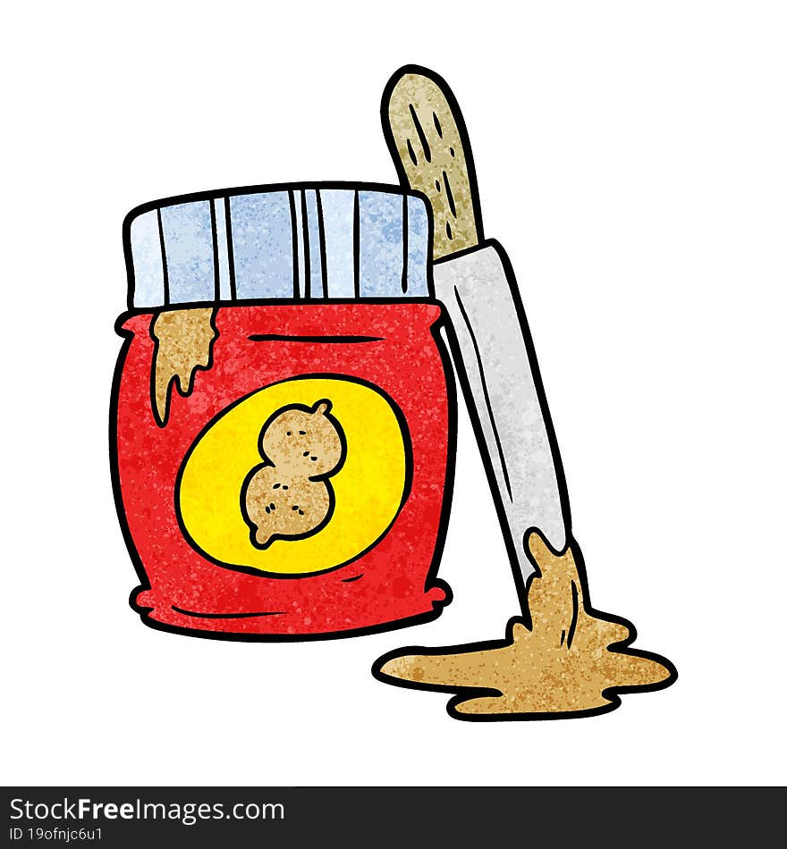 cartoon jar of peanut butter. cartoon jar of peanut butter