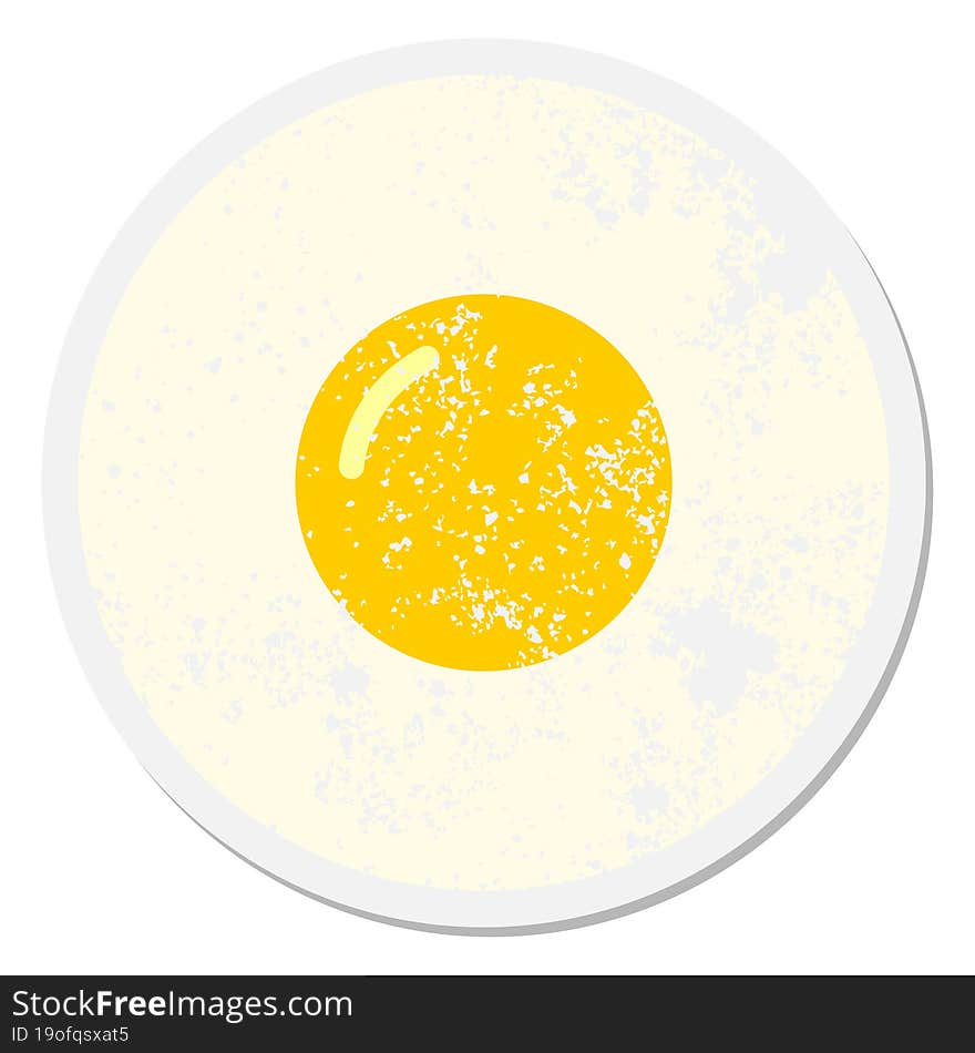 Fried Egg Grunge Sticker