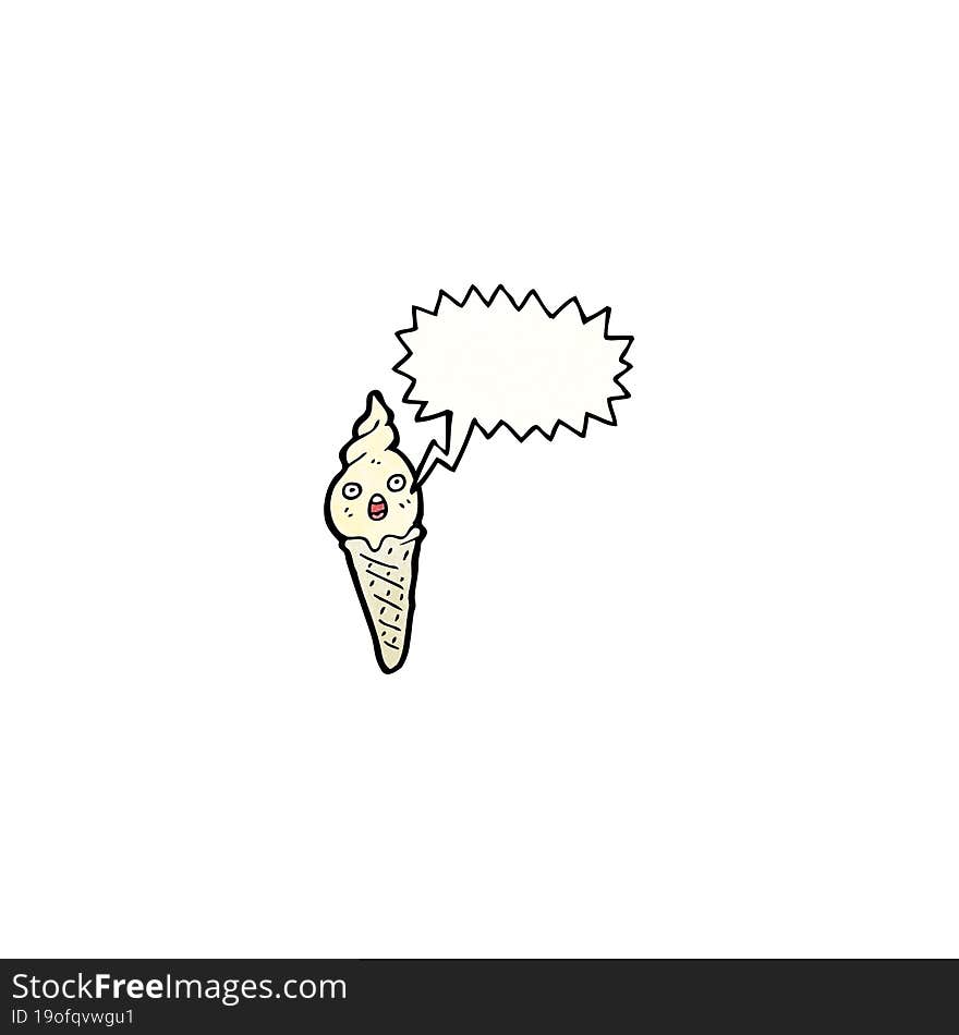 ice cream cartoon character