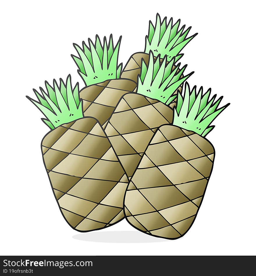 Cartoon Pineapples