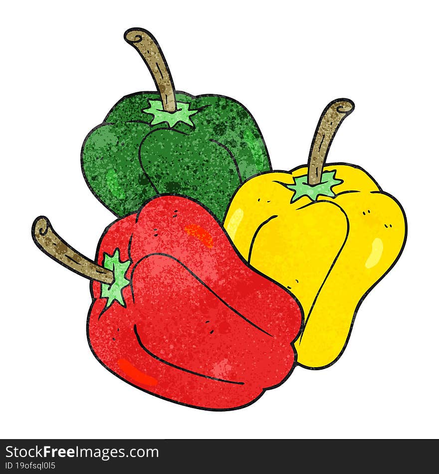 freehand drawn texture cartoon peppers