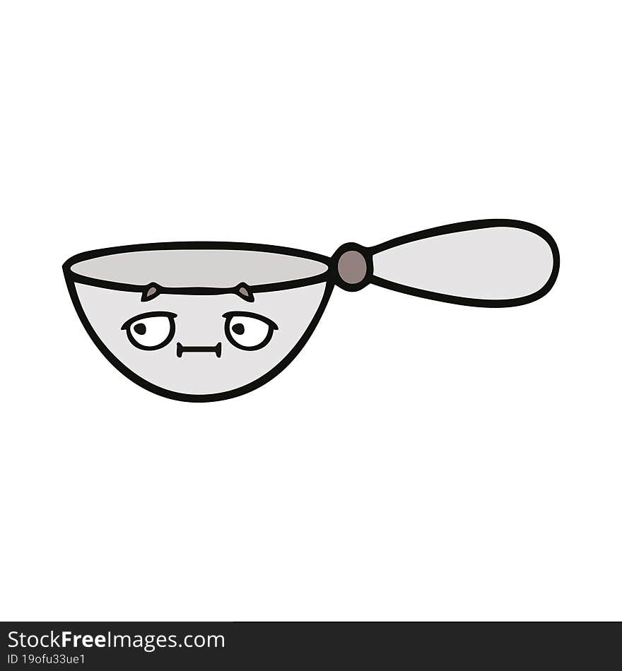 cute cartoon of a measuring spoon. cute cartoon of a measuring spoon