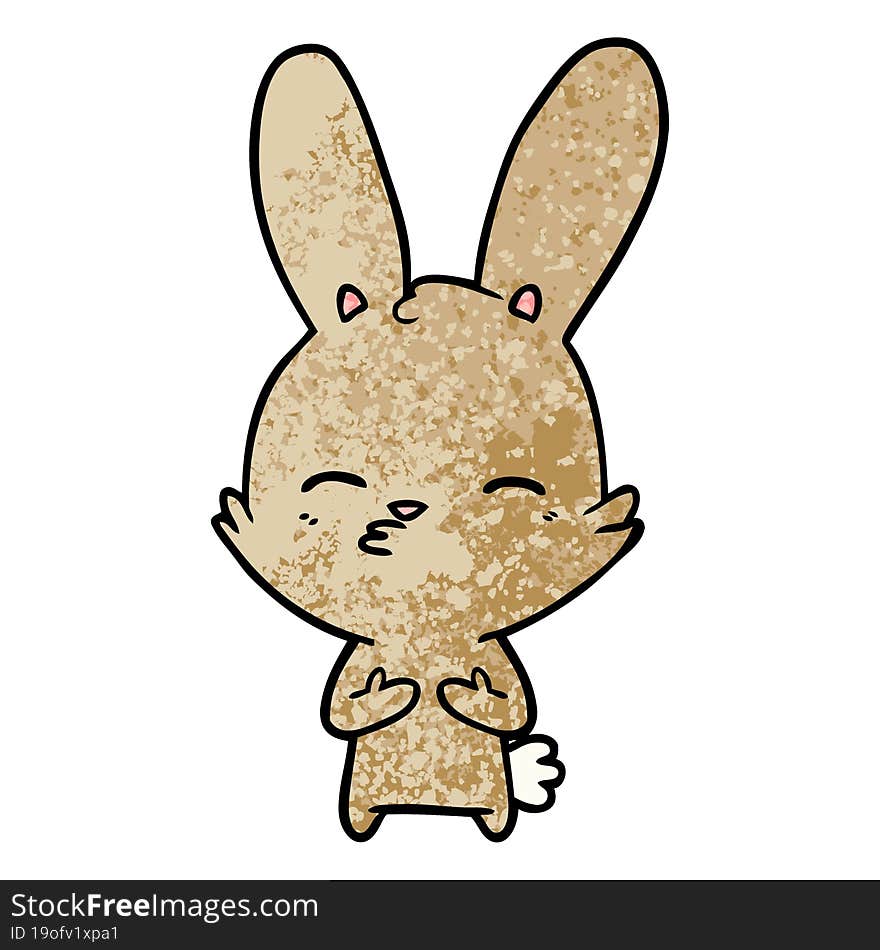 curious bunny cartoon. curious bunny cartoon