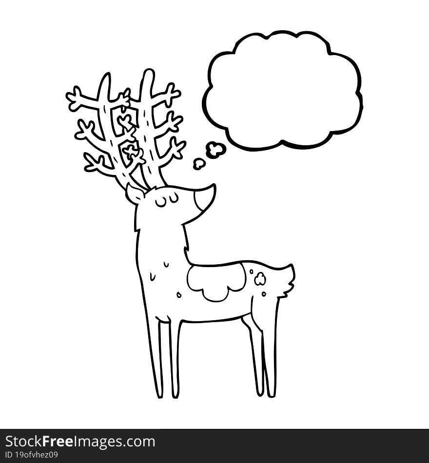 Thought Bubble Cartoon Stag