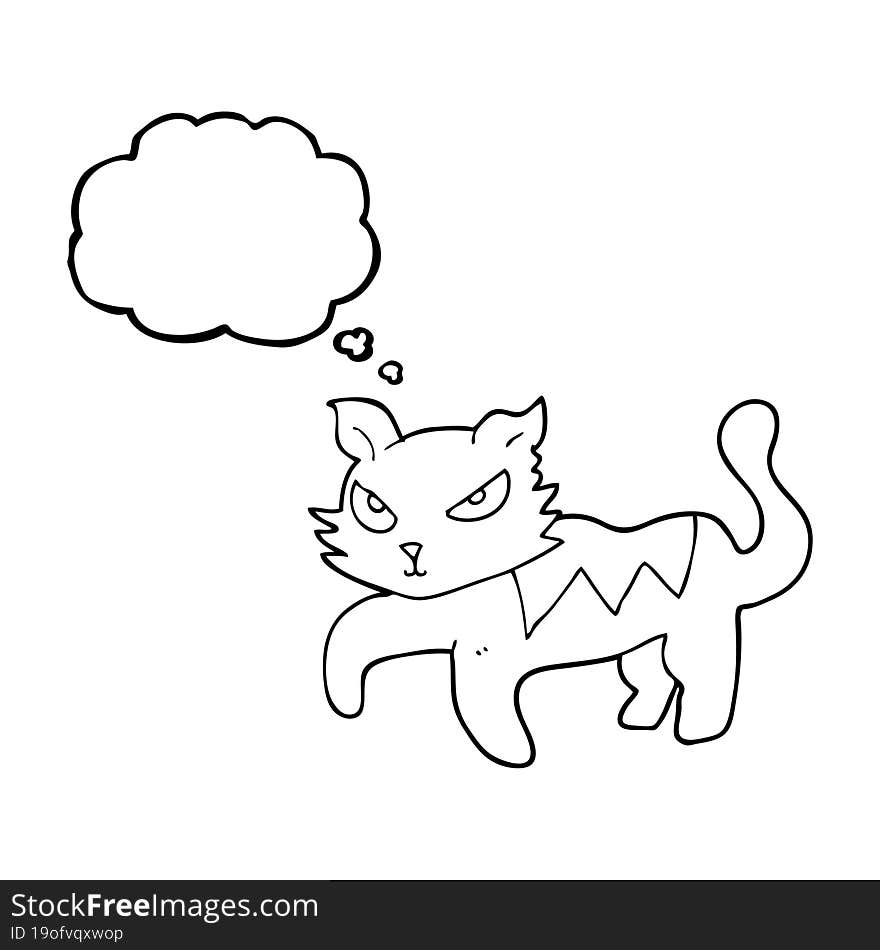 Thought Bubble Cartoon Cat