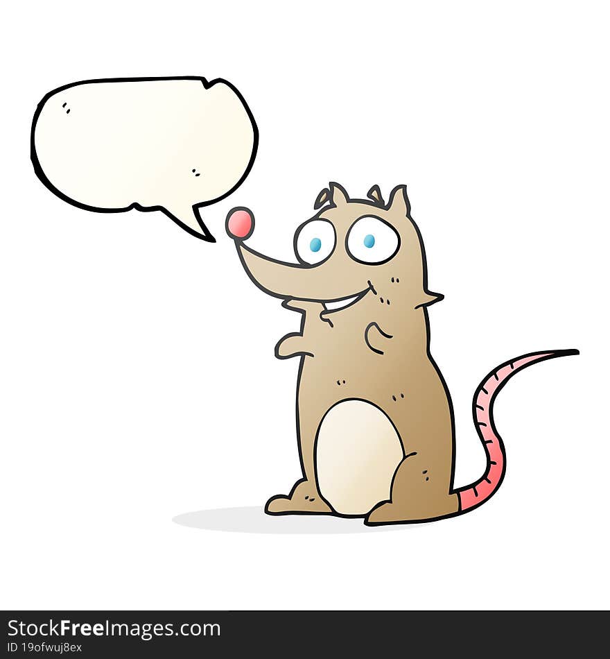 speech bubble cartoon mouse