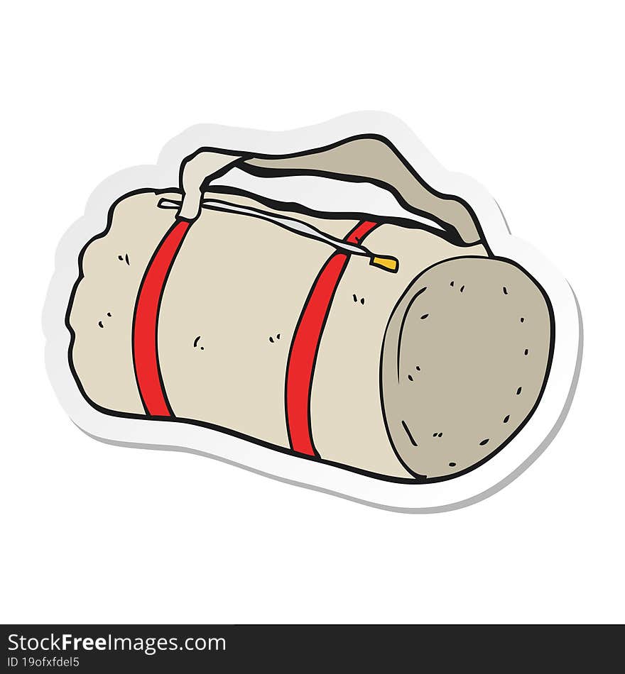 sticker of a cartoon sports bag