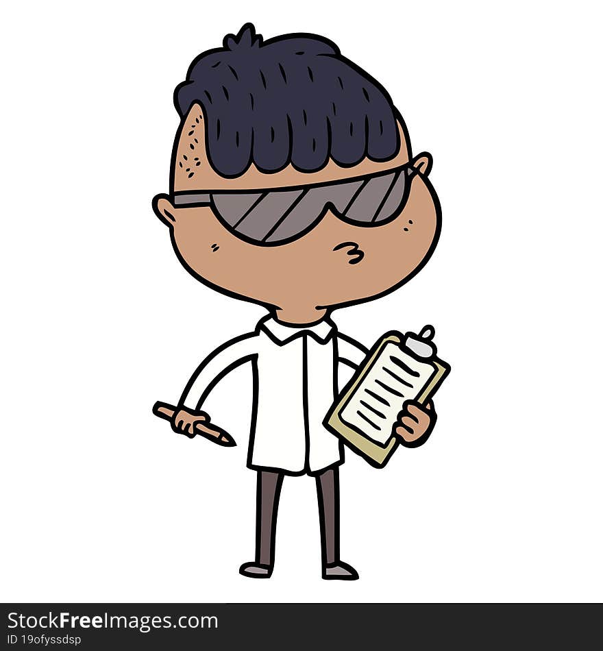 cartoon boy wearing sunglasses. cartoon boy wearing sunglasses