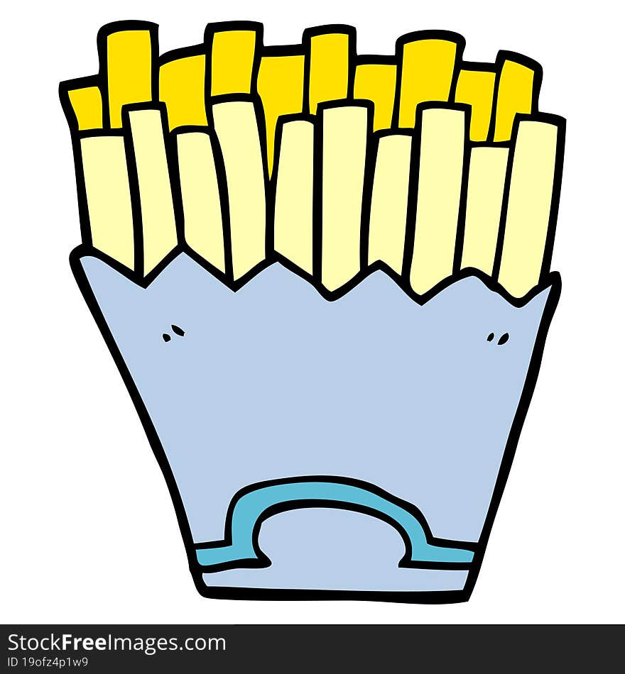 cartoon doodle french fries