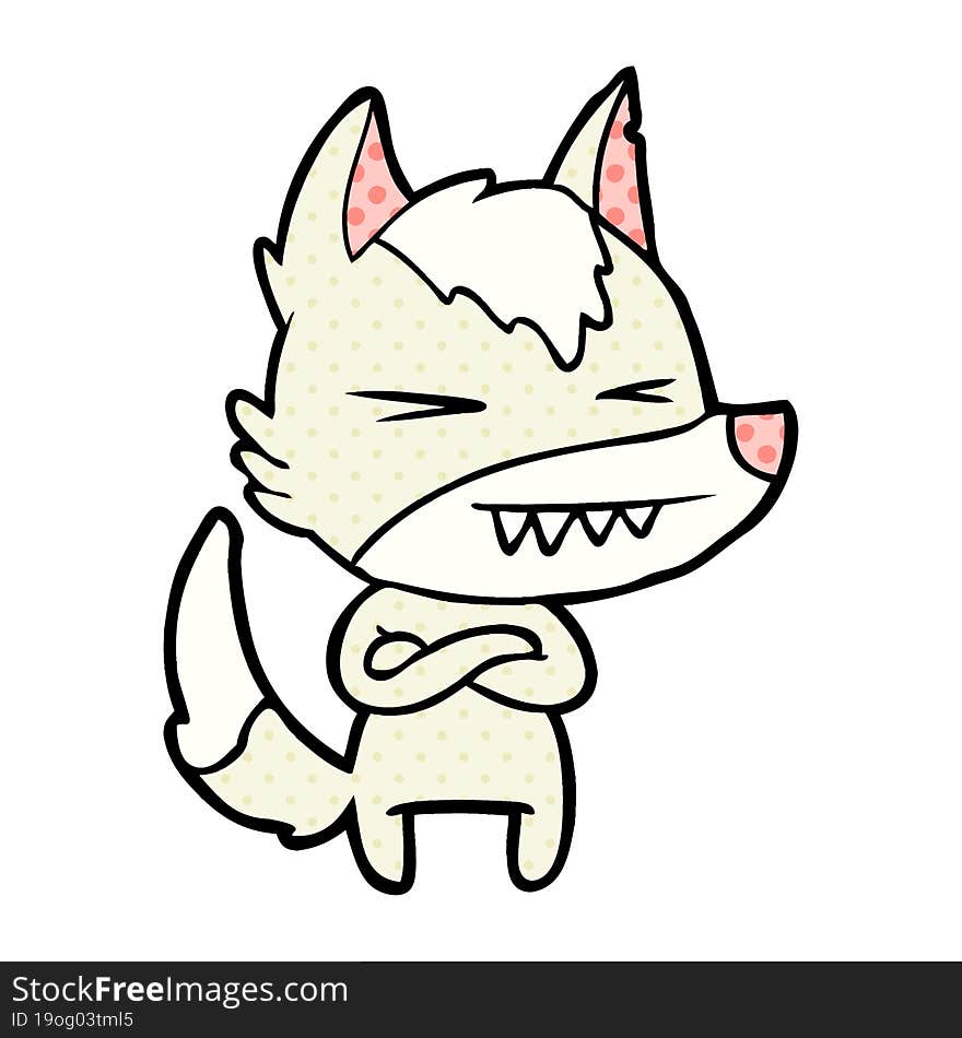 angry wolf cartoon. angry wolf cartoon