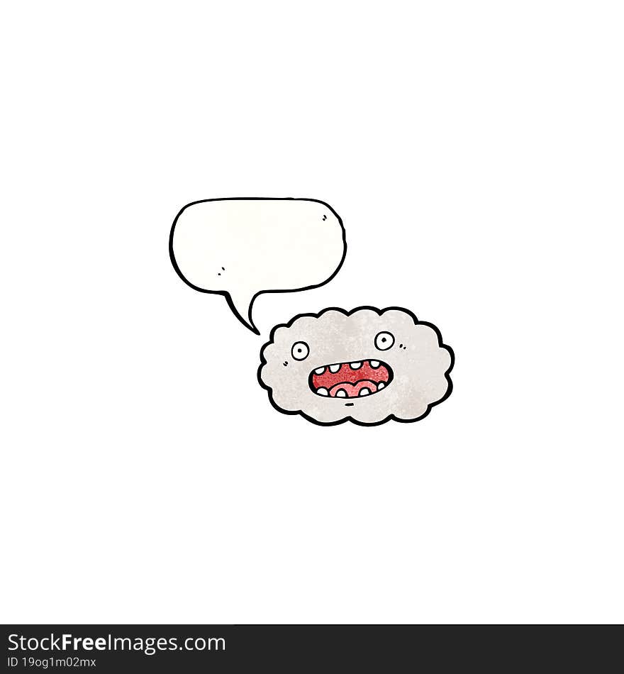 Cartoon Cloud With Speech Bubble