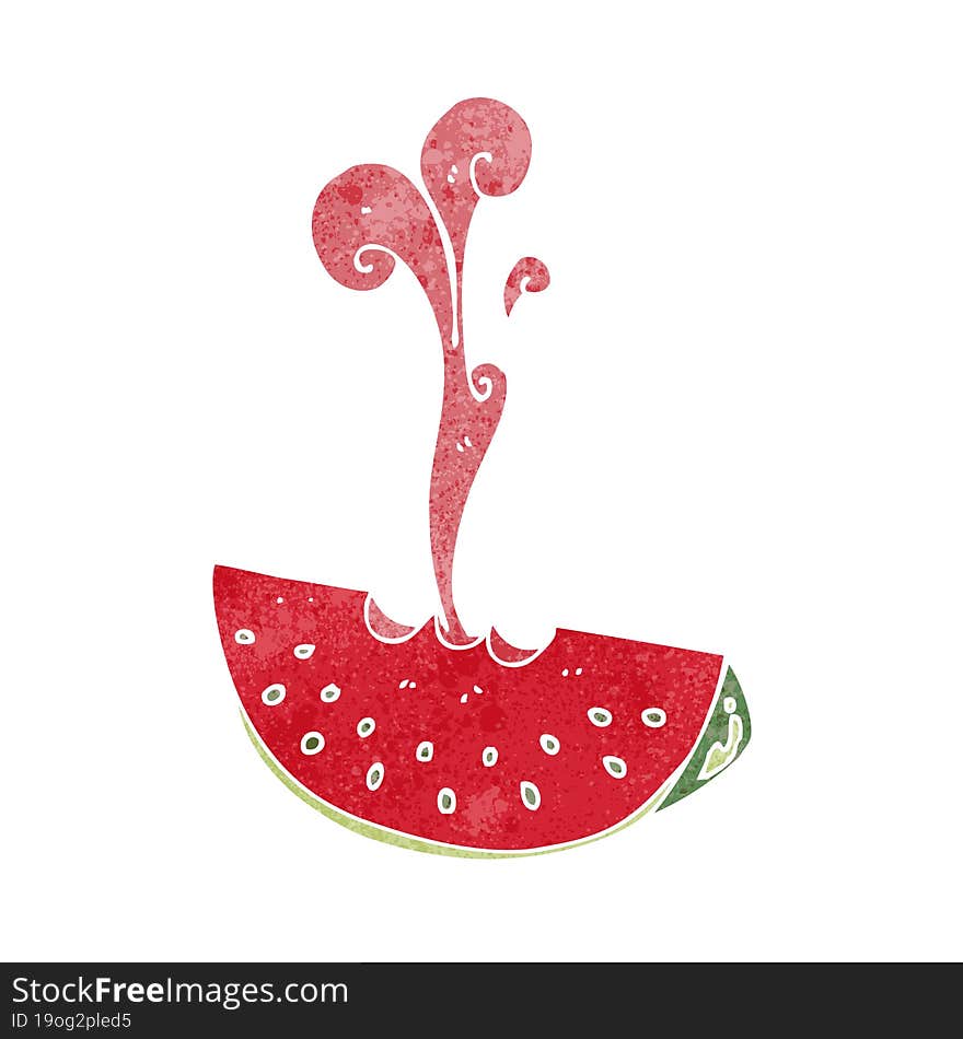 cartoon squirting watermelon