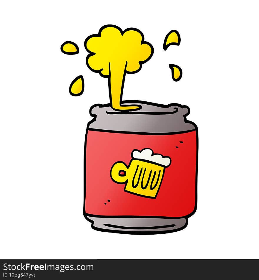 cartoon doodle of a can of beer