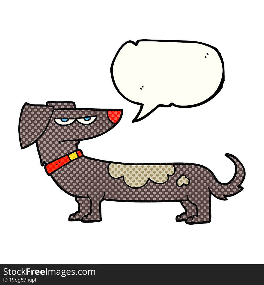 comic book speech bubble cartoon annoyed dog