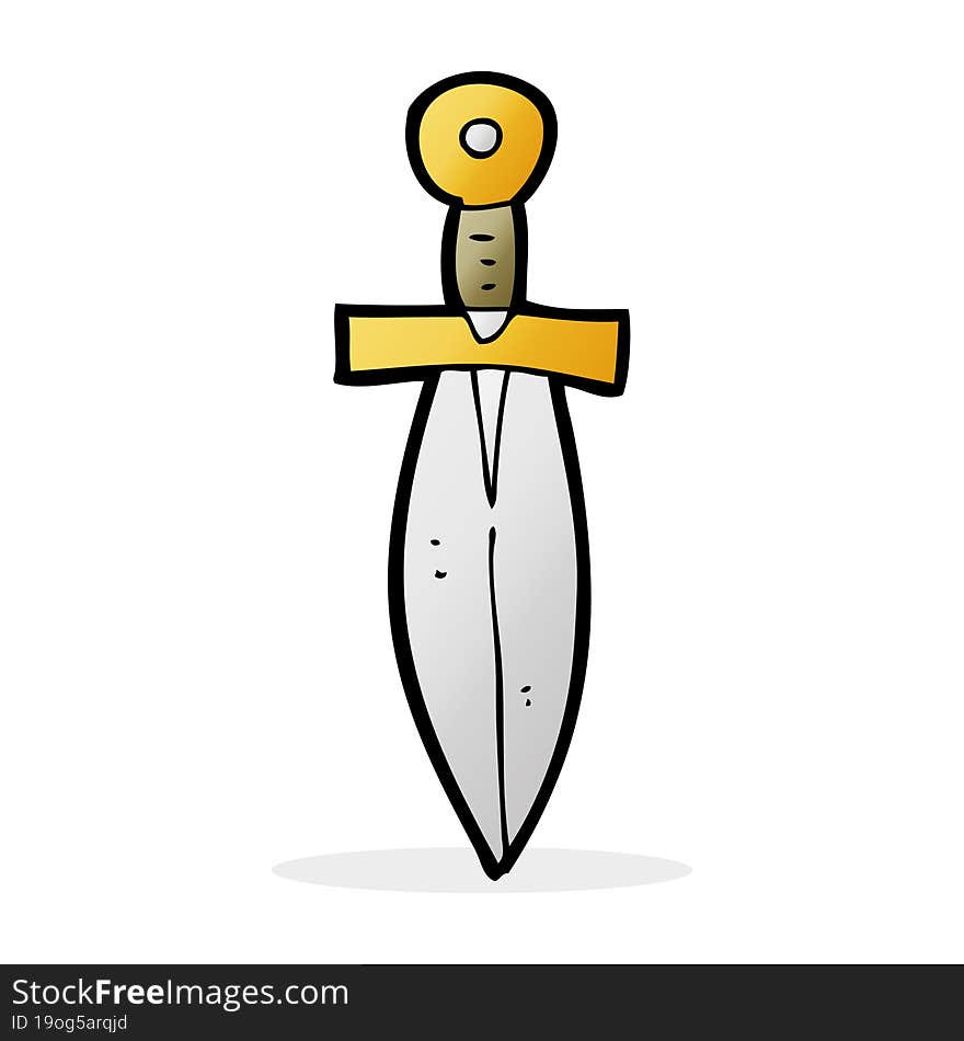 cartoon old dagger