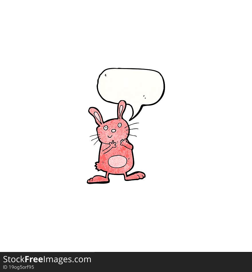 cartoon pink rabbit