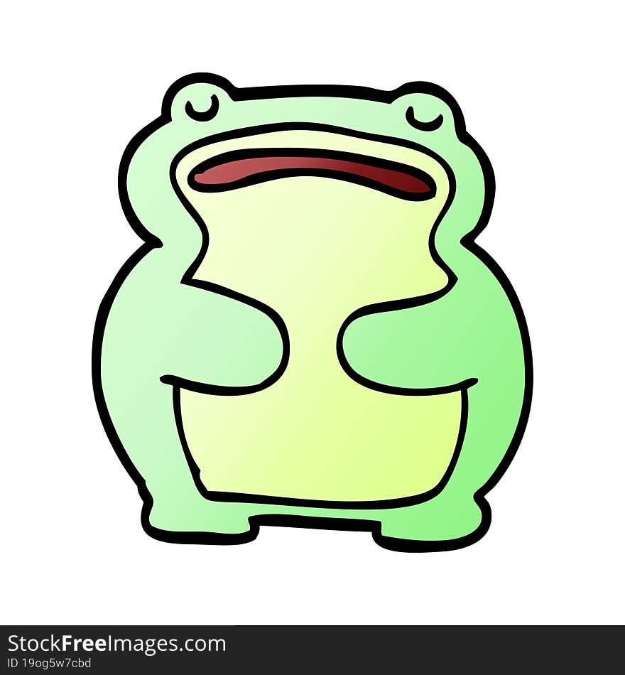 cartoon doodle frog