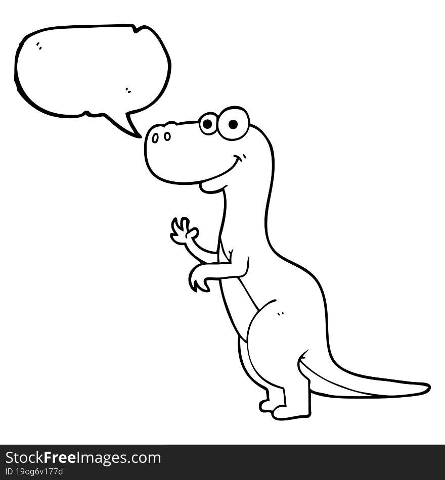 speech bubble cartoon dinosaur