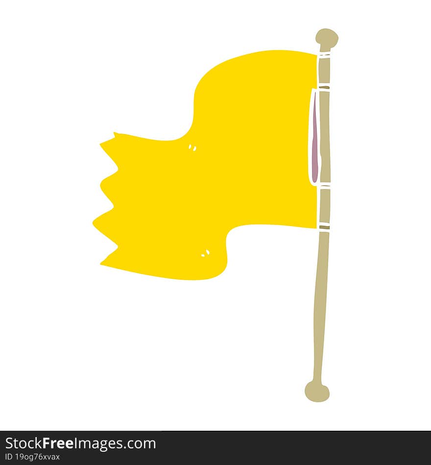 cartoon doodle waving flag