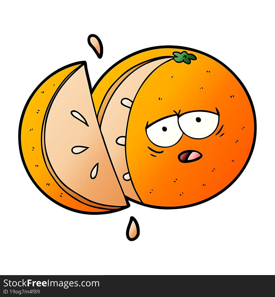 cartoon orange. cartoon orange