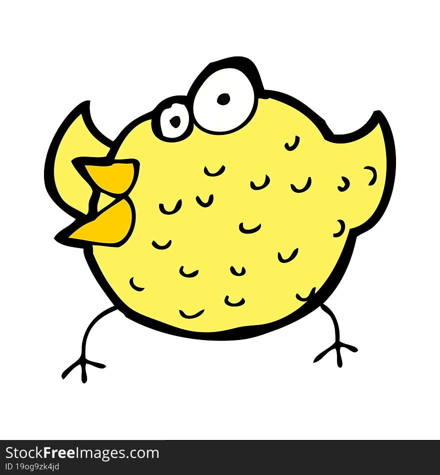 cartoon happy bird