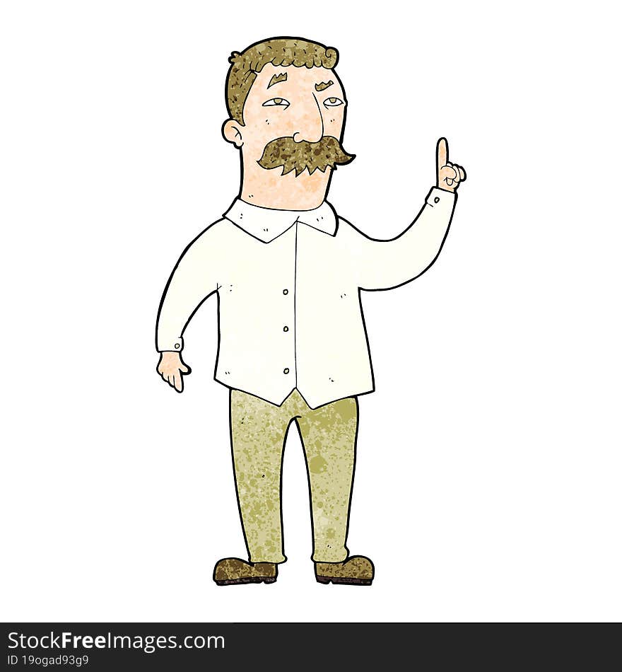 Cartoon Man With Mustache