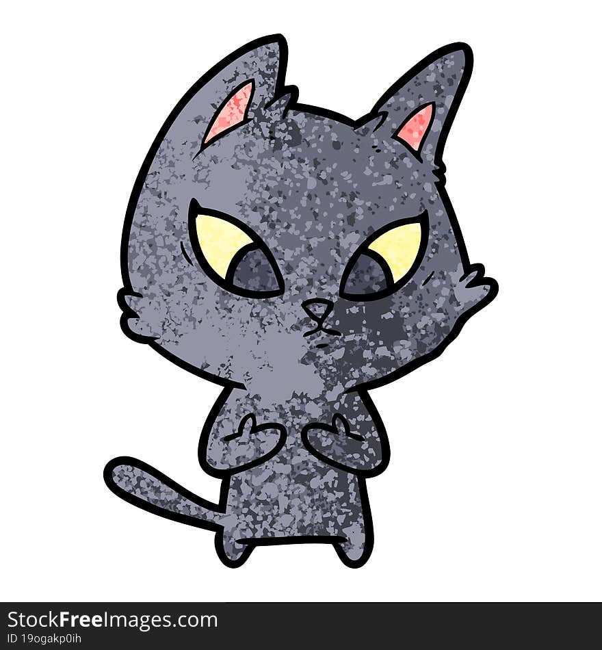 confused cartoon cat. confused cartoon cat