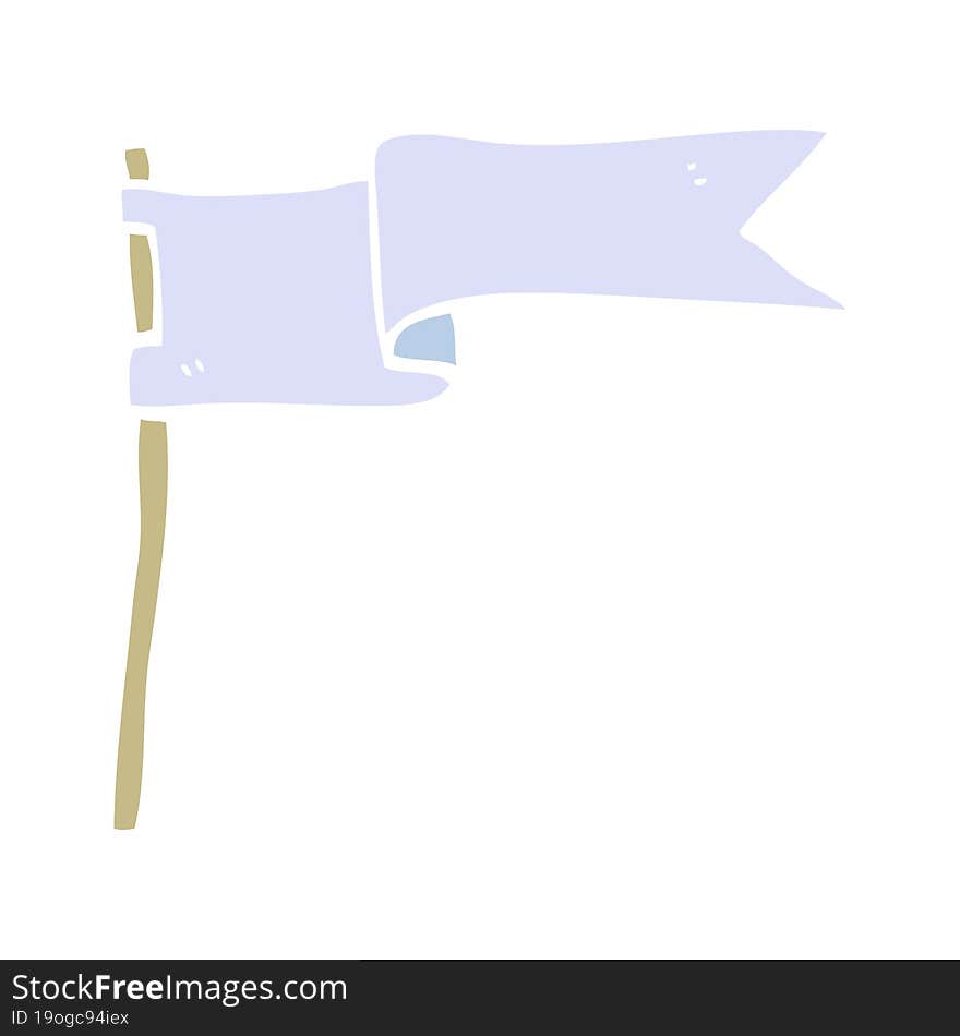 cartoon doodle flag waving in wind