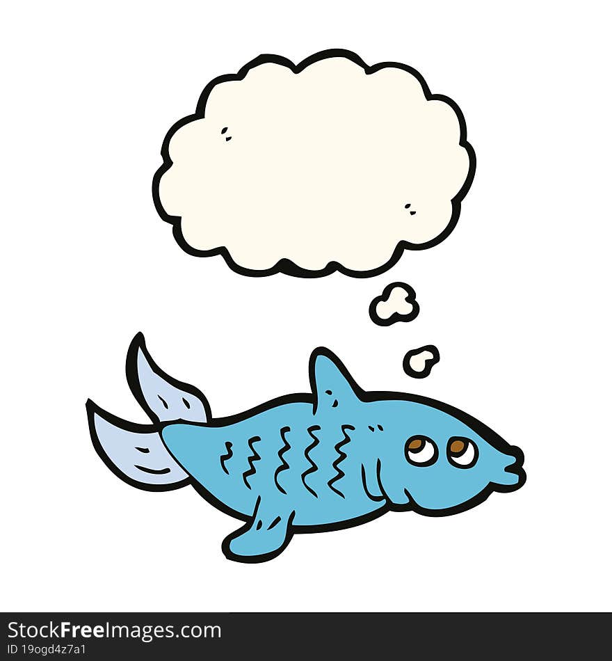 Cartoon Fish With Thought Bubble