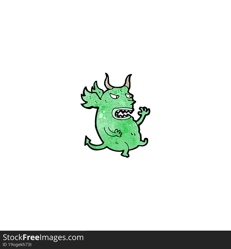 cartoon funny little monster