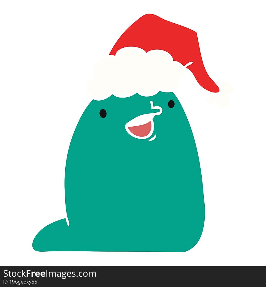 Christmas Cartoon Of Kawaii Slug