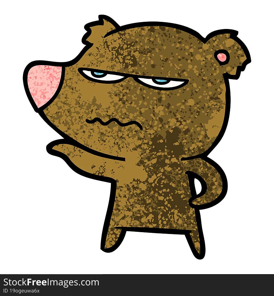 angry bear cartoon. angry bear cartoon