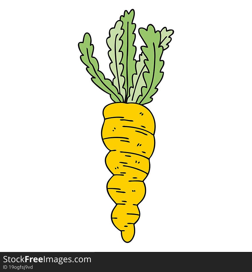 Quirky Hand Drawn Cartoon Carrot