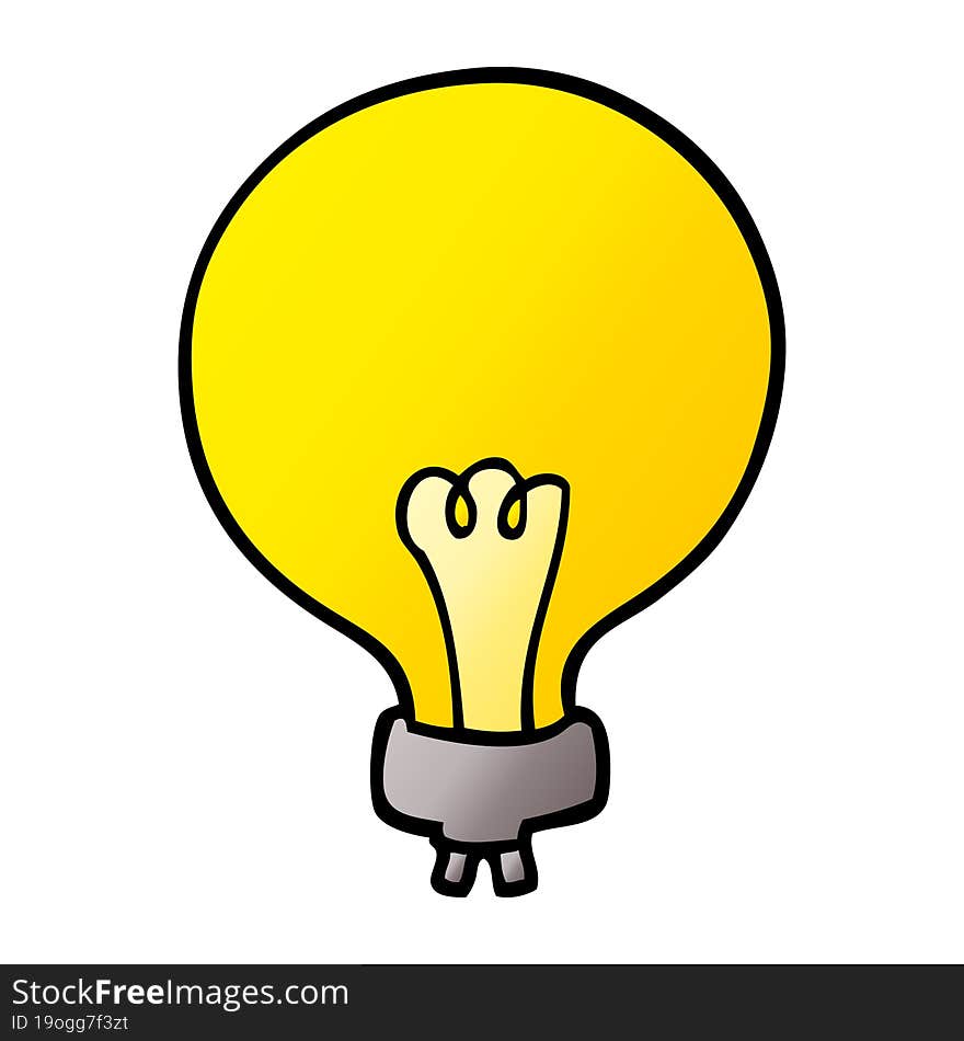 cartoon doodle light bulb